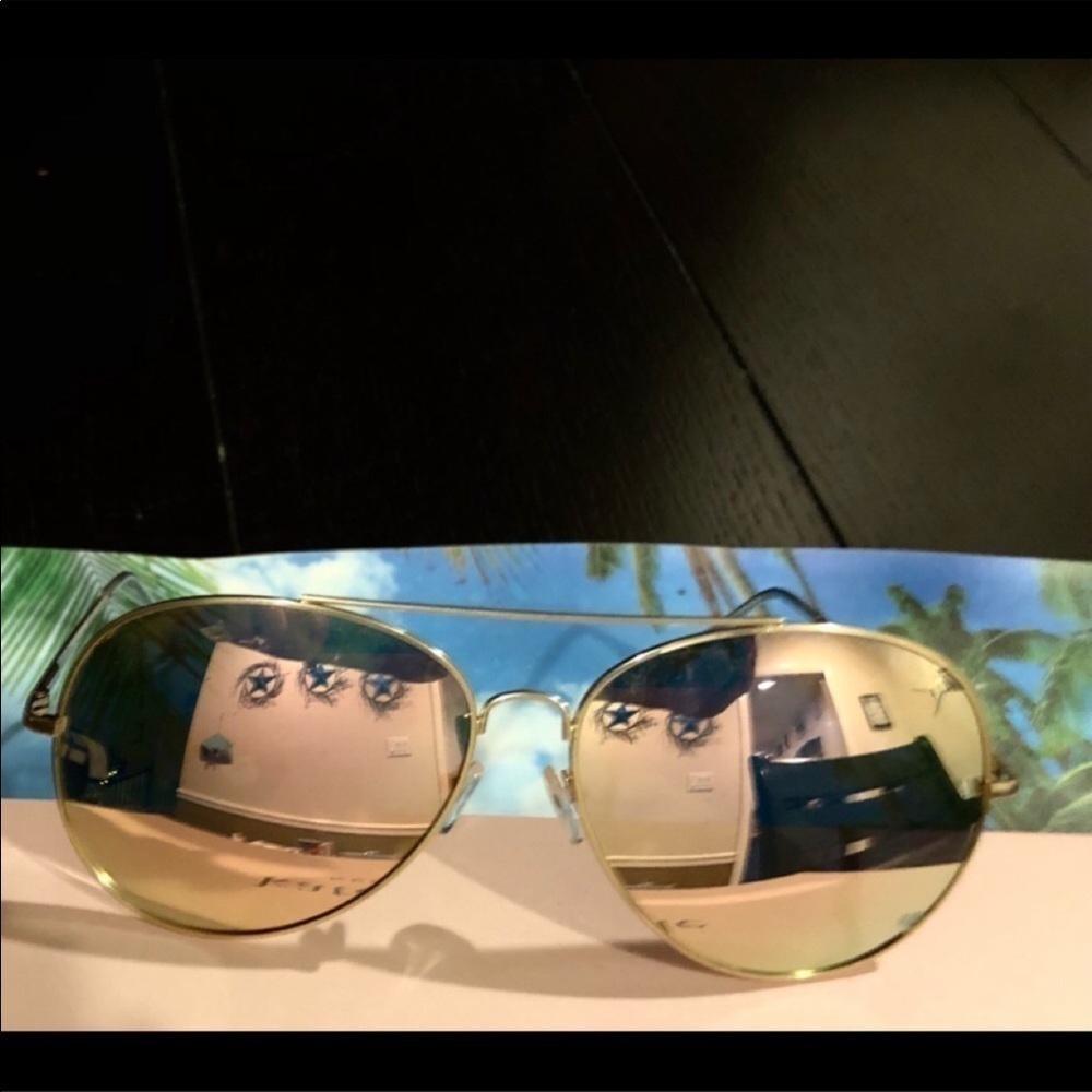 COPY - Aviator Pink oversized mirrored sunglasses new - Picture 4 of 5